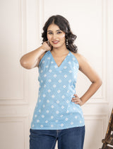 Noor-e-Neel Backless Short Kurti