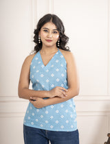 Noor-e-Neel Backless Short Kurti