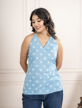 Noor-e-Neel Backless Short Kurti